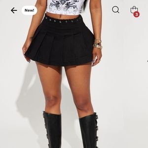 Fashion Nova pleaded mini skirt
